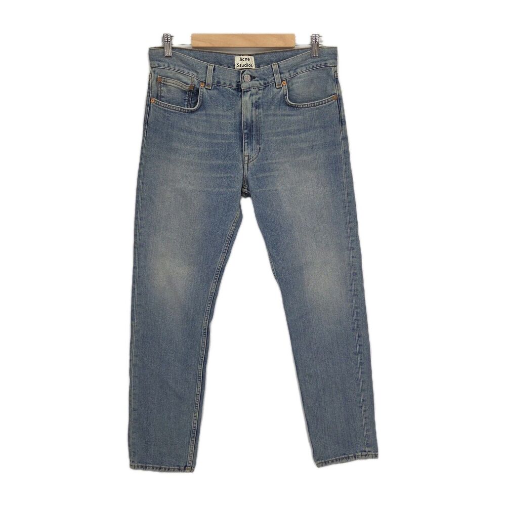 Acne Studios Womens Boy Festival Jeans Blue Vintage Wash Size 32x29
